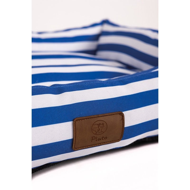 Peggy 50x38x25 Cm Daisy Yatak Mavi Çizgili Small | Kumaş Köpek Yatağı