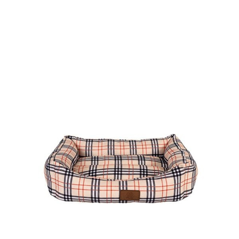 Peggy 50x38x25 Cm Lady Yatak Krem Ekose Small | Kumaş Köpek Yatağı Peggy 50x38x25 Cm Lady Yatak Krem Ekose Small | Kumaş Köpek Yatağı