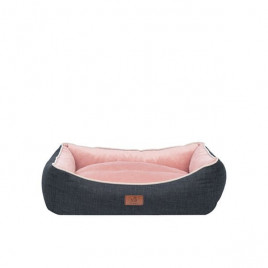 50x38x25 Cm Lola Yatak Antrasit Pembe Small | Kumaş Köpek Yatağı 50x38x25 Cm Lola Yatak Antrasit Pembe Small | Kumaş Köpek Yatağı