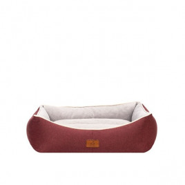 50x38x25 Cm Lola Yatak Bordo Bej Small | Kumaş Köpek Yatağı 50x38x25 Cm Lola Yatak Bordo Bej Small | Kumaş Köpek Yatağı