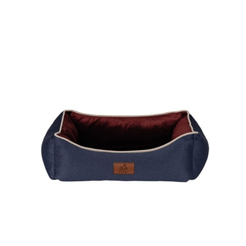 Peggy 50x38x25 Cm Lola Yatak Lacivert Bordo Small | Kumaş Köpek Yatağı Peggy 50x38x25 Cm Lola Yatak Lacivert Bordo Small | Kumaş Köpek Yatağı
