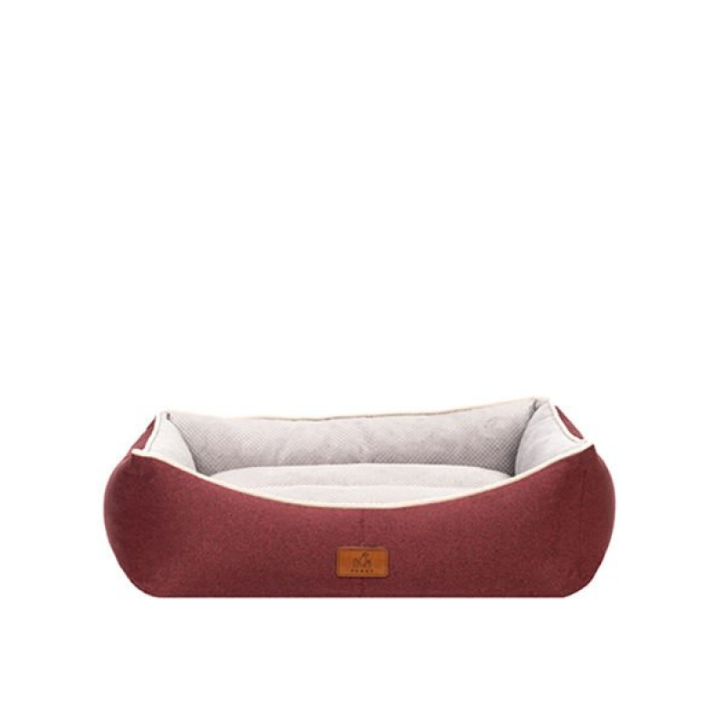 Peggy 70x50x25 Cm Lola Yatak Bordo Bej Medium | Kumaş Köpek Yatağı Peggy 70x50x25 Cm Lola Yatak Bordo Bej Medium | Kumaş Köpek Yatağı