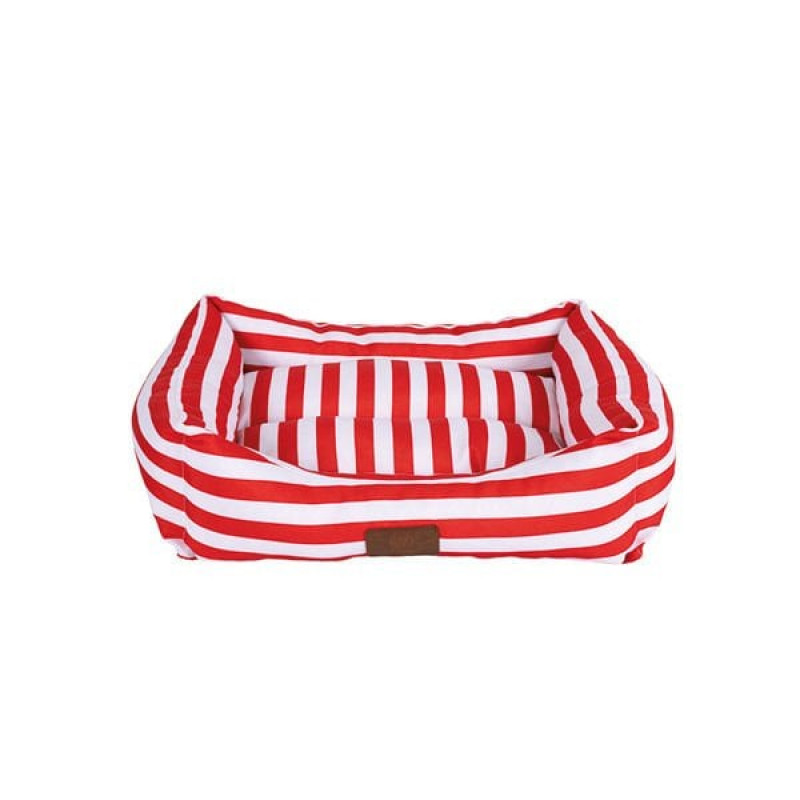 Peggy 80x60x23 Cm Daisy Yatak Kırmızı Çizgili Large | Kumaş Köpek Yatağı Peggy 80x60x23 Cm Daisy Yatak Kırmızı Çizgili Large | Kumaş Köpek Yatağı