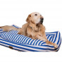 Peggy  80x60x23 Cm Daisy Yatak Mavi Çizgili Large | Kumaş Köpek Yatağı