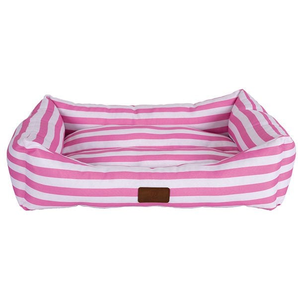 Peggy 95x70x23 Cm Daisy Yatak Pembe Çizgili Büyük Irk X-Large | Kumaş Köpek Yatağı