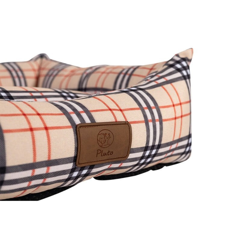 Peggy 95x70x23 Cm Lady Yatak Krem Ekose Büyük Irk X-Large | Kumaş Köpek Yatağı