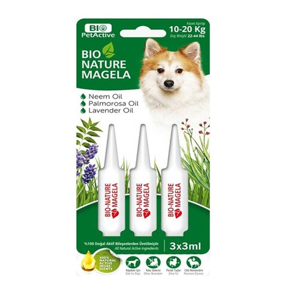 Pet Active 3x3 ML Bio Nature Tüy Ve Deri Bakım Damlası 10-20 Kg | Köpek Tüy Bakım Spreyi