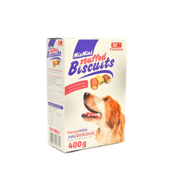 Pet Active 400 Gr Stuffed Mini Ödül Bisküvisi | Köpek Bisküvi Ve Şerit Ödül Maması