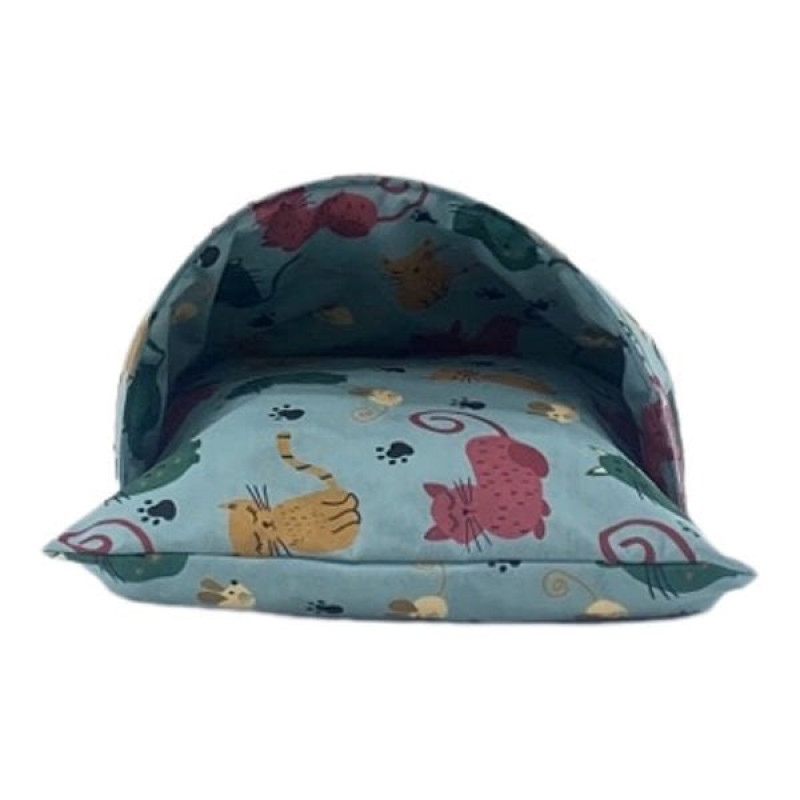 Pet Comfort Cave Lotus Mavi 45x60 Cm | İç Mekan Köpek Yatağı