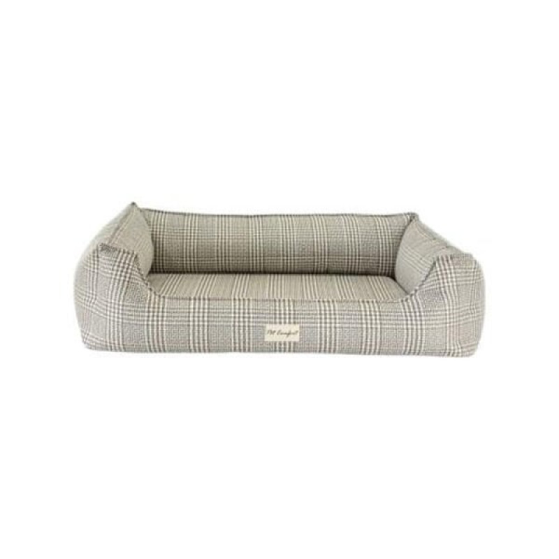 Pet Comfort L Delta Varius Kareli Bej 80x105 Cm | İç Mekan Köpek Yatağı