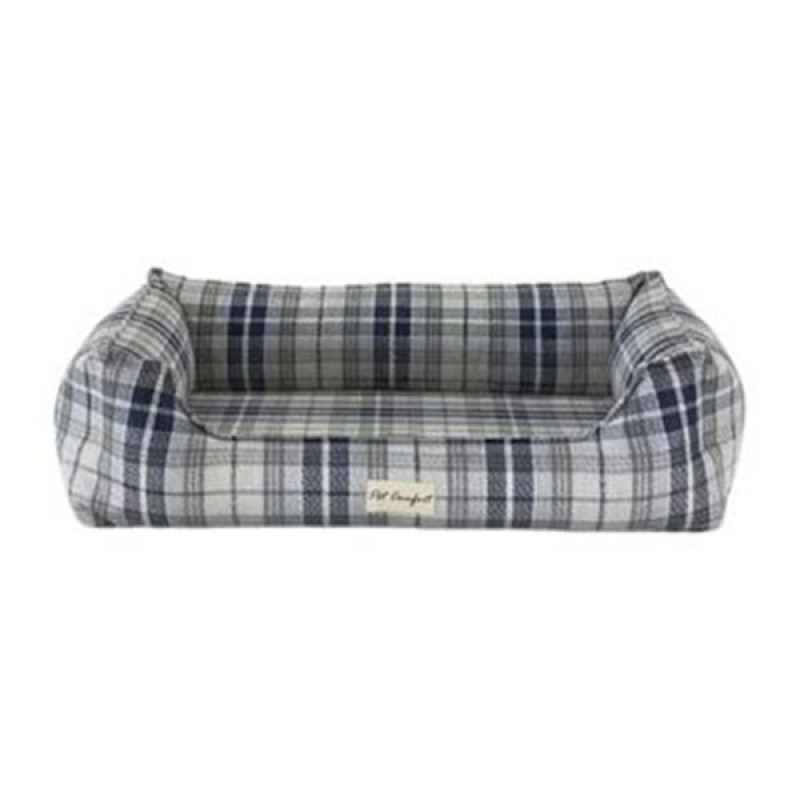 Pet Comfort M Delta Varius Kareli Lacivert 70x90 Cm | İç Mekan Köpek Yatağı