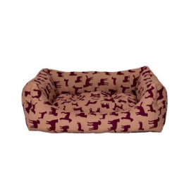 M Uniform Bej Bordo 60x70 Cm | İç Mekan Köpek Yatağı M Uniform Bej Bordo 60x70 Cm | İç Mekan Köpek Yatağı