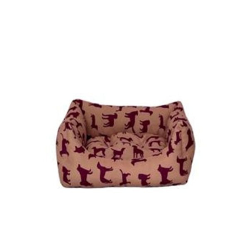 Pet Comfort S Uniform Bej Bordo 40x50 Cm | İç Mekan Köpek Yatağı