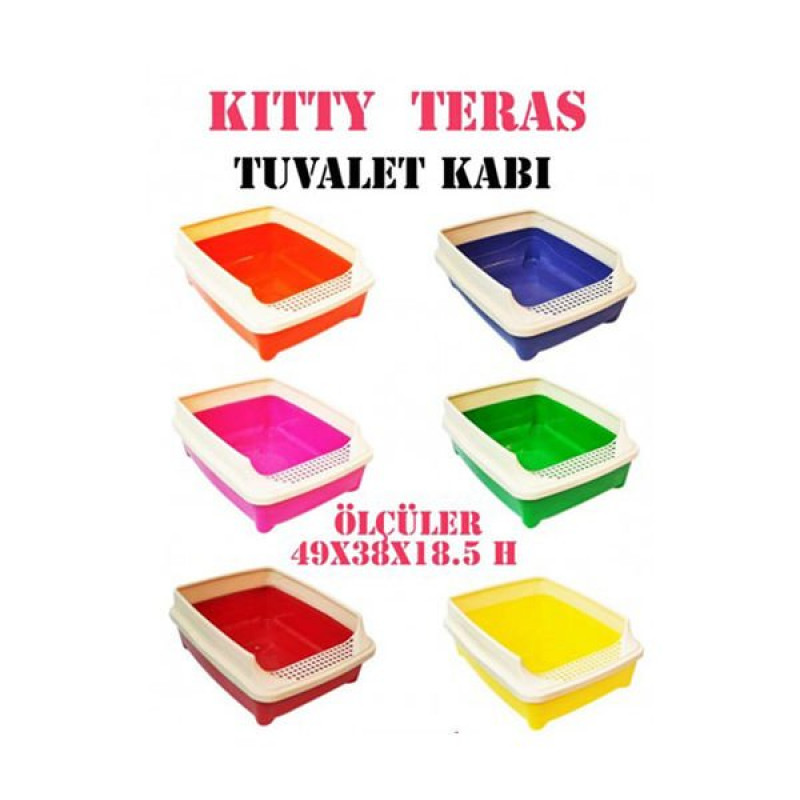 Pet Garden 49x38x18.5 Cm Kitty Tuvalet Kabı | Açık Kedi Tuvaleti Pet Garden 49x38x18.5 Cm Kitty Tuvalet Kabı | Açık Kedi Tuvaleti