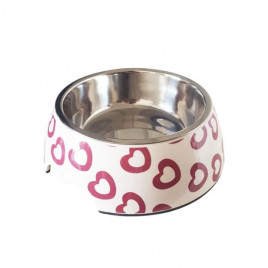 160 Ml Kalp Desenli Melamin Mama ve Su Kabı 13x14x4,5 Cm | Metal Mama Ve Su Kabı 160 Ml Kalp Desenli Melamin Mama ve Su Kabı 13x14x4,5 Cm | Metal Mama Ve Su Kabı