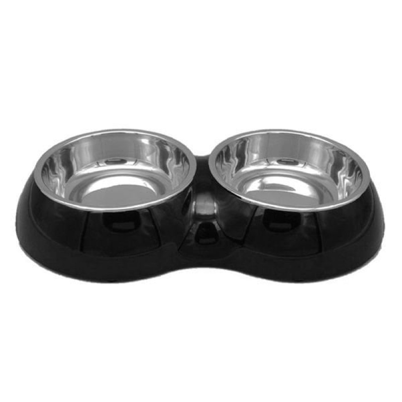 Pet Loves 350 Ml İkili Melamin Mama ve Su Kabı Siyah 25x14x4,6 Cm | İkili Mama Ve Su Kabı Pet Loves 350 Ml İkili Melamin Mama ve Su Kabı Siyah 25x14x4,6 Cm | İkili Mama Ve Su Kabı