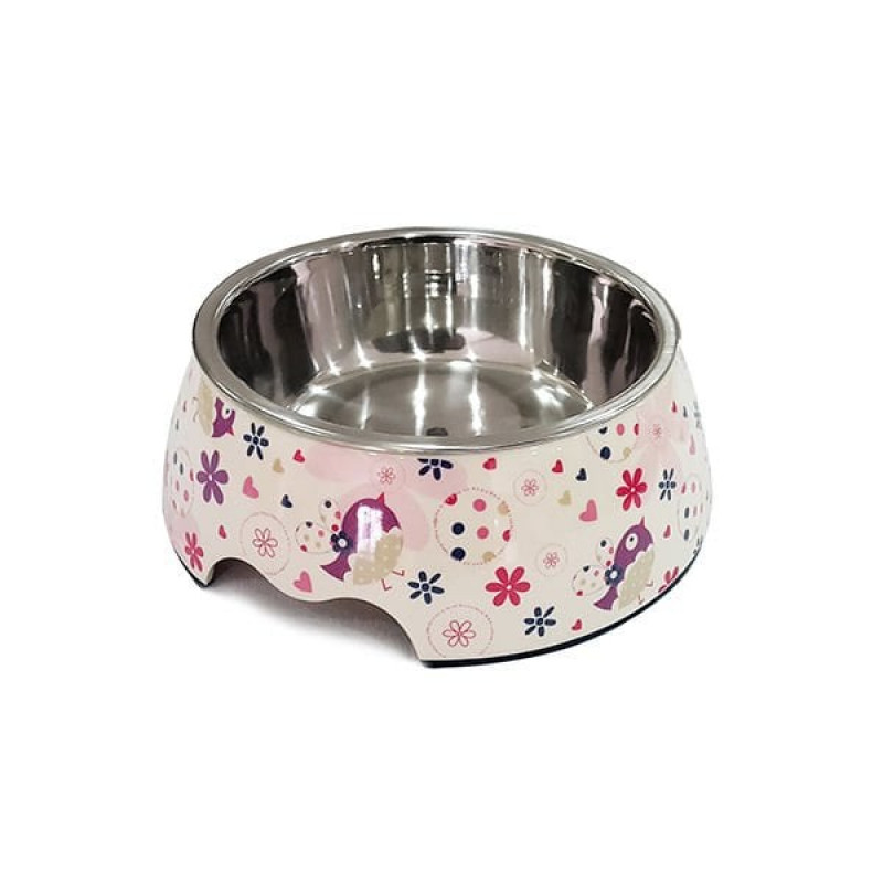 Pet Loves 350 Ml Kuş Desenli Melamin Mama ve Su Kabı 17,5x17x6 Cm | Metal Mama Ve Su Kabı Pet Loves 350 Ml Kuş Desenli Melamin Mama ve Su Kabı 17,5x17x6 Cm | Metal Mama Ve Su Kabı