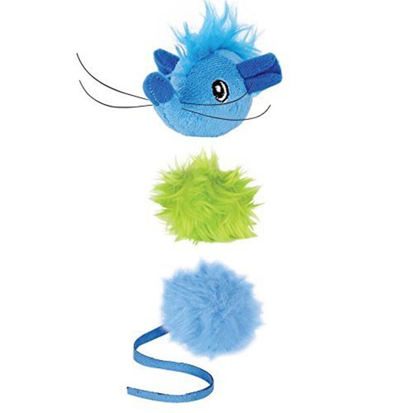 Petstages Fuzzt Rat 3 Parçalı Fare Oyuncak | Kedi Fare Oyuncak