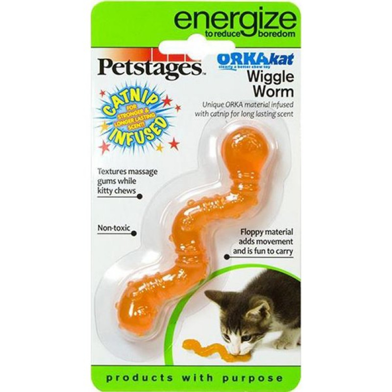 Petstages Orka Cat Wiggle Worm Catnip Oyuncak | Kedi Otlu Oyuncak