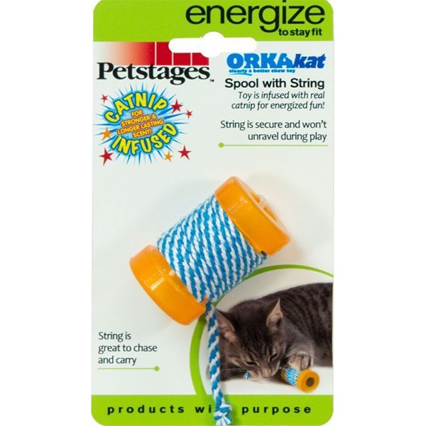 Petstages Orkakat Catnip İpli Makara Oyuncak | Kedi Otlu Oyuncak