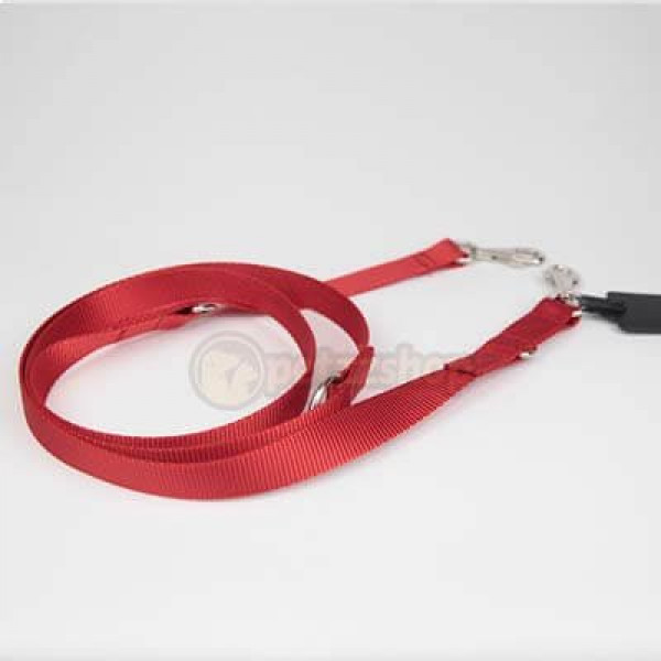 Pet Style 2,5x200 Cm Çift Klpsli Çok Amaçlı Gezdirme Tasması Kırmızı | Köpek Gezdirme Tasması