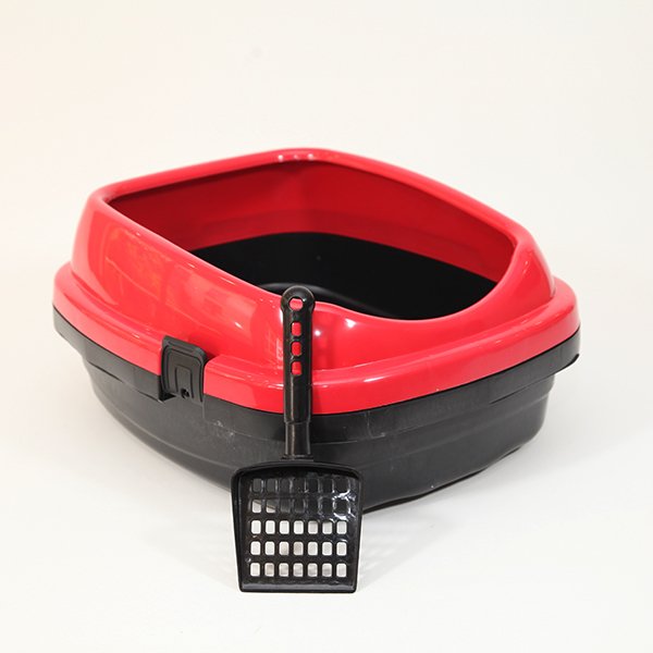 Pet Style 49.5X40X22h Cm Comfort Açık Kedi Tuvaleti Kırmızı | Açık Kedi Tuvaleti