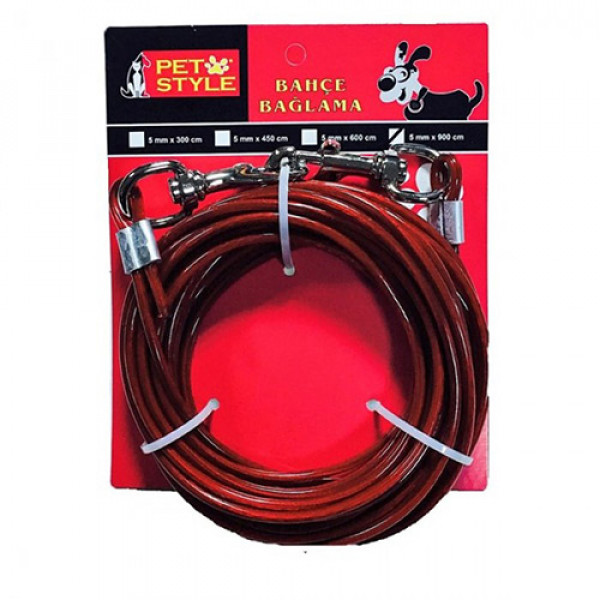 Pet Style 6 Mt Bahçe Bağlama 5mm | Köpek Bahçe Bağlama Kayışı