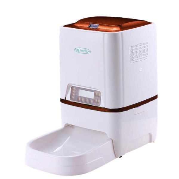 Pet-U 6 Lt Otomatik İri Mama Kabı Kahverengi 21x35x35 Cm | Köpek Otomatik Mama Kabı