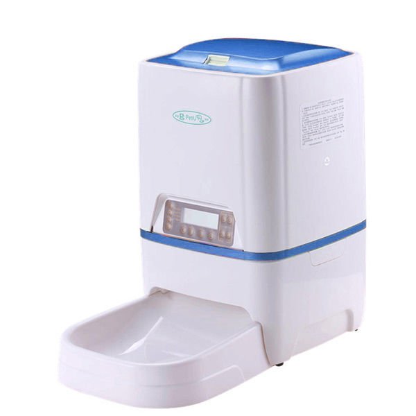 Pet-U 6 Lt Otomatik İri Mama Kabı Mavi 21x35x35 Cm | Köpek Otomatik Mama Kabı