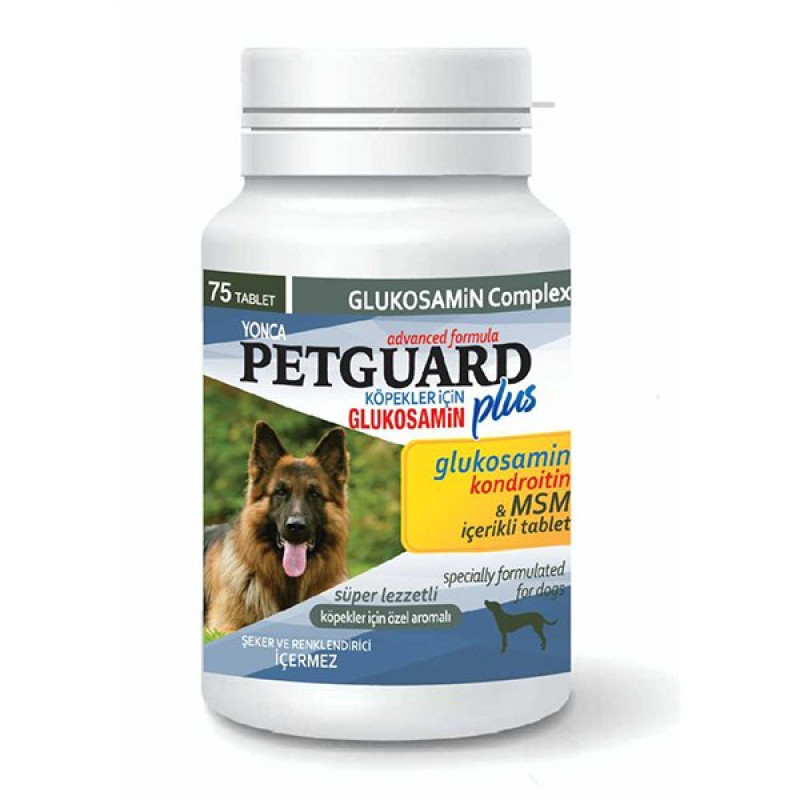 Petguard 75 Adet Kondroitinli Glukosamin Tableti | Köpek Vitamini Petguard 75 Adet Kondroitinli Glukosamin Tableti | Köpek Vitamini