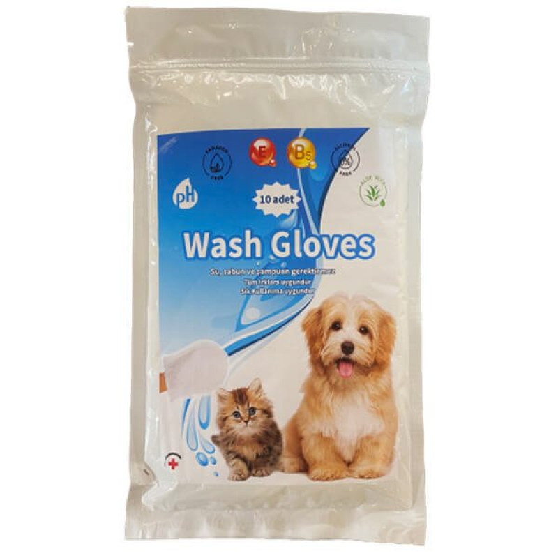 Petpatio Tek Kullanımlık Yıkama Eldiveni 10 Adet | Kedi Banyo Şampuanı Petpatio Tek Kullanımlık Yıkama Eldiveni 10 Adet | Kedi Banyo Şampuanı