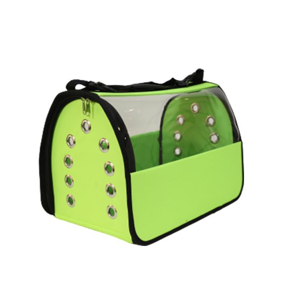 Petpretty 30x30x49 Cm Flybag Şeffaf Taşıma Çantası Yeşil | Köpek Taşıma Çantası Ve Kafes