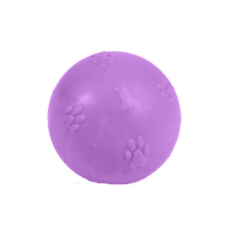 Petpretty 4.5 Cm Kauçuk Top Pati Desenli Oyuncağı S Mor | Köpek Top Oyuncak Petpretty 4.5 Cm Kauçuk Top Pati Desenli Oyuncağı S Mor | Köpek Top Oyuncak