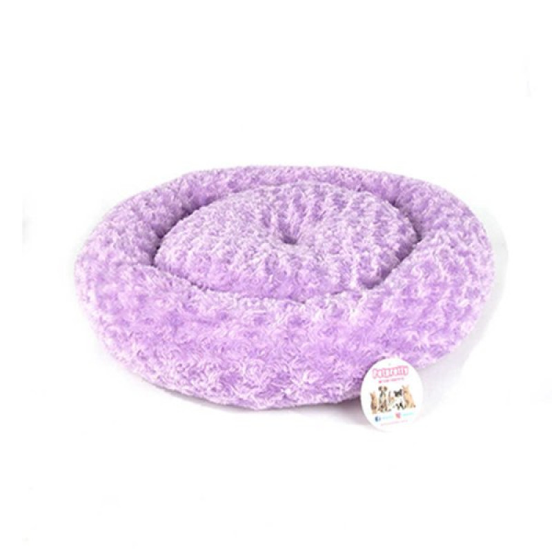 Petpretty 55x55 Cm Peluş Simit Yatak Lila | Peluş Köpek Yatağı Petpretty 55x55 Cm Peluş Simit Yatak Lila | Peluş Köpek Yatağı