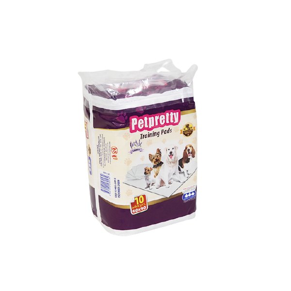 Petpretty 60x90 Tuvalet Eğitim Çiş Pedi Lavantalı 10'Lu | Köpek Çiş Alıştırma Pedi