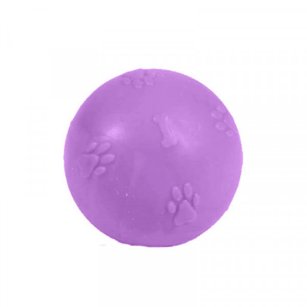 Petpretty 8 Cm Kauçuk Top Pati Desenli Oyuncak Xl Mor | Köpek Top Oyuncak