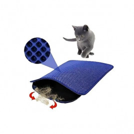 Elekli Kedi Tuvaleti Paspası 50x60 Cm Mavi