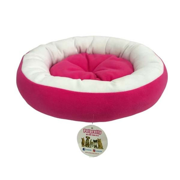 Petpretty Vp-1646 Polar Simit Yatak Pembe | Peluş Köpek Yatağı