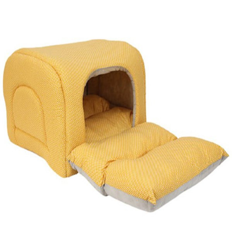 Petpretty Vp-1659 Eko Bahçeli Yuva Sarı 100x50 Cm | Yuvalı Kedi Yatağı Petpretty Vp-1659 Eko Bahçeli Yuva Sarı 100x50 Cm | Yuvalı Kedi Yatağı