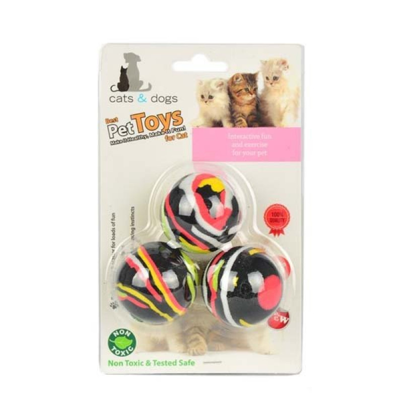 Petpretty Zm4-4319 Yumuşak Oyun Topu Oyuncağı 3'lü | Kedi Top Oyuncak Petpretty Zm4-4319 Yumuşak Oyun Topu Oyuncağı 3'lü | Kedi Top Oyuncak