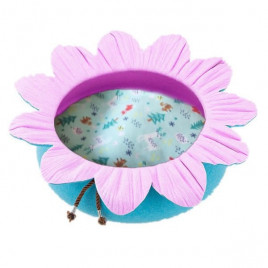 Pets 50X15 Cm Çiçek Şekilli Yatak Pembe Turuncu | Kedi Evi Yatağı