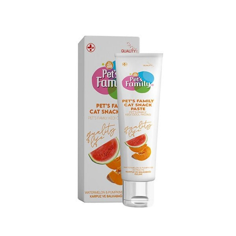 Pets Family 30 Gr Snack Paste Karpuz ve Balkabağı | Kedi Atıştırmalık Ödül Maması Pets Family 30 Gr Snack Paste Karpuz ve Balkabağı | Kedi Atıştırmalık Ödül Maması