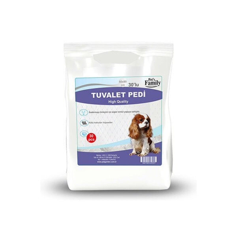Pets Family30 Adet Çiş Pedi 60x90 Cm | Köpek Çiş Alıştırma Pedi Pets Family30 Adet Çiş Pedi 60x90 Cm | Köpek Çiş Alıştırma Pedi