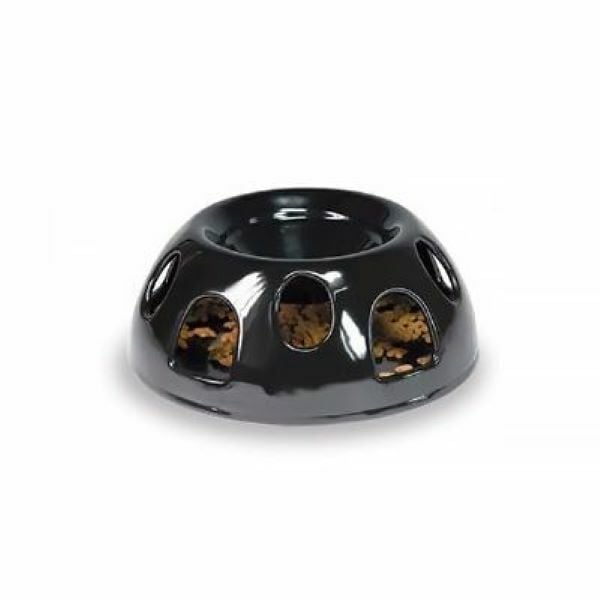 Pets Yavaş Yeme Seramik Mama Kabı Siyah | Seramik Mama Ve Su Kabı
