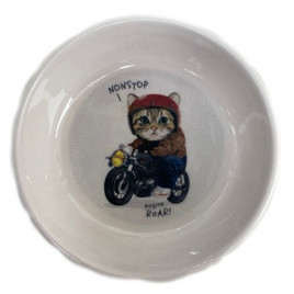 12.5x3h Cm Motor Süren Kedi Desenli Seramik Mama Ve Su Kabı Small 230 Ml | Seramik Mama Ve Su Kabı 12.5x3h Cm Motor Süren Kedi Desenli Seramik Mama Ve Su Kabı Small 230 Ml | Seramik Mama Ve Su Kabı