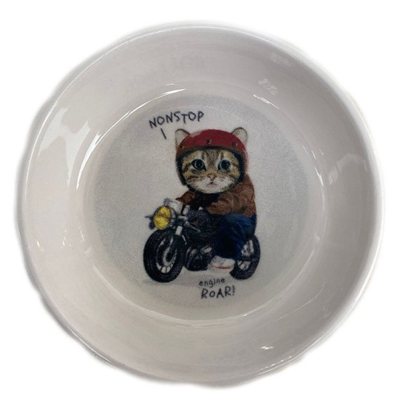 Petzz 12.5x3h Cm Motor Süren Kedi Desenli Seramik Mama Ve Su Kabı Small 230 Ml | Seramik Mama Ve Su Kabı Petzz 12.5x3h Cm Motor Süren Kedi Desenli Seramik Mama Ve Su Kabı Small 230 Ml | Seramik Mama Ve Su Kabı