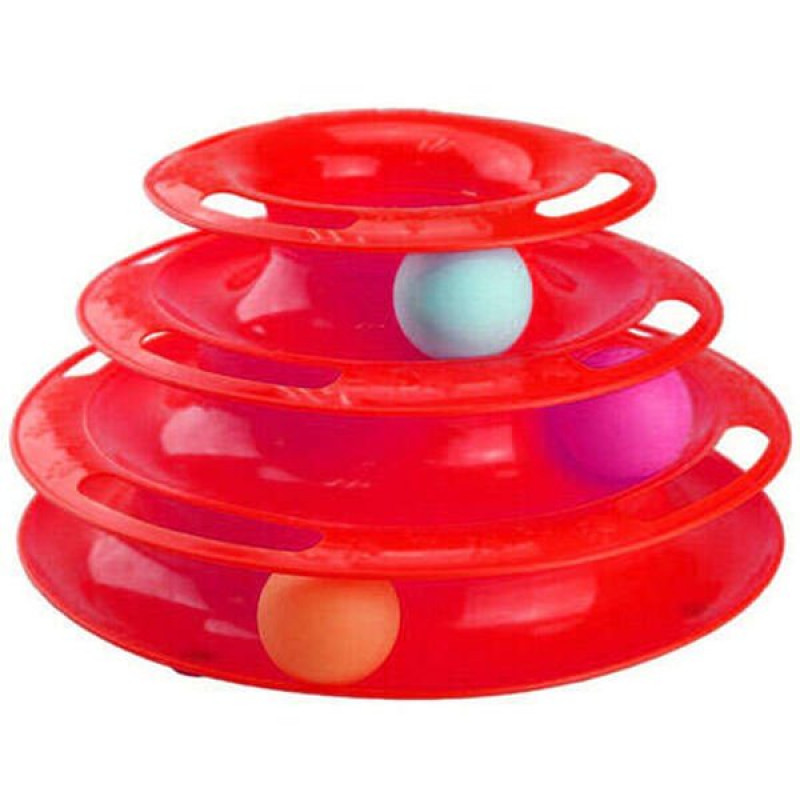 Petzz 25-15X15.2 cm 3 Katlı Ray Kulesi Kırmızı | Kedi Zeka Oyuncağı Petzz 25-15X15.2 cm 3 Katlı Ray Kulesi Kırmızı | Kedi Zeka Oyuncağı