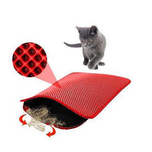 Petzz 60X45 Cm Elekli Kum Paspası Kırmızı | Kedi Tuvalet Paspası