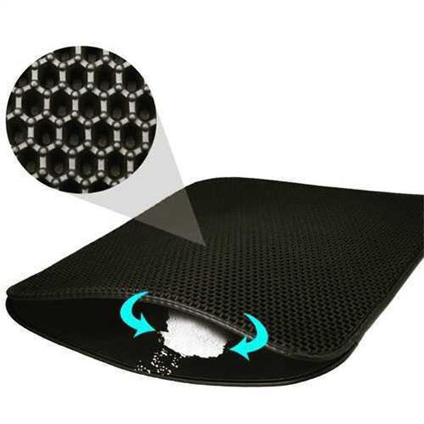 Petzz 60x45 Cm Elekli Kum Paspası Siyah | Kedi Tuvalet Paspası