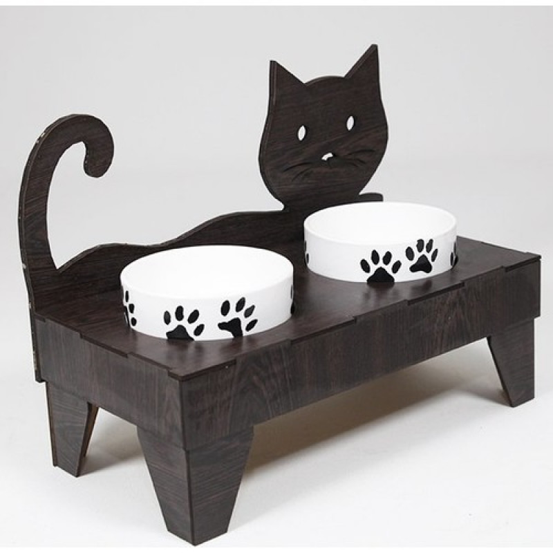 Petzz 8 Cm Kedi Desenli Seramik İkili Mama ve Su Kabı Seti 2x200 Ml | İkili Mama Ve Su Kabı Petzz 8 Cm Kedi Desenli Seramik İkili Mama ve Su Kabı Seti 2x200 Ml | İkili Mama Ve Su Kabı
